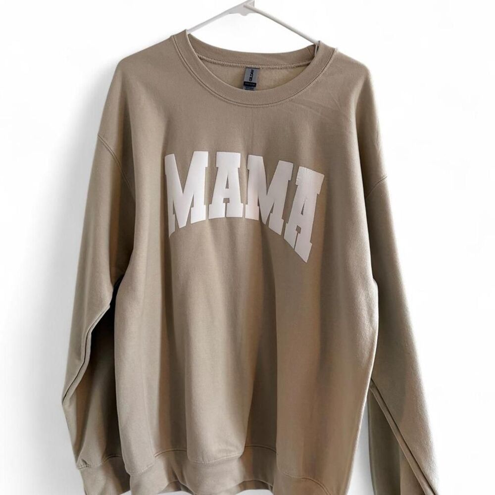 Unbranded Women's Tan and Cream Sweatshirt